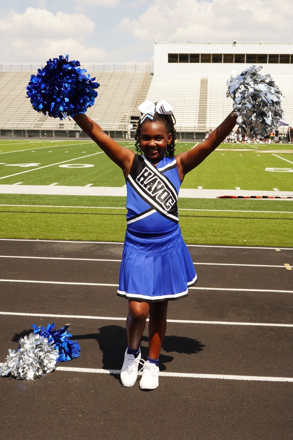 Draya West in D5 Cheer uniform